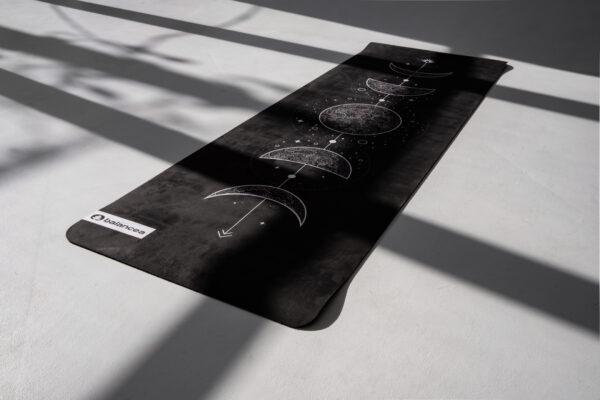 Black Moon Yoga Mat 5mm Non Slip Suede & TPE - Eco-Friendly Fitness & Exercise Mat for Home Gym, Pilates, Gaiam, Hot Yoga, and Meditation - Lightweight Durable 72 x 24 inch Workout Mat for Women & Men - Image 4