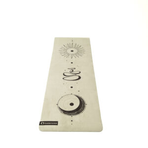Beige Stone Yoga Mat 5mm Non Slip Suede & TPE - Eco-Friendly Fitness & Exercise Mat for Home Gym, Pilates, Gaiam, Hot Yoga, and Meditation - Lightweight Durable 72 x 24 inch Workout Mat for Women & Men