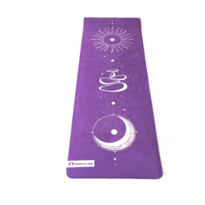 Lavender Stone Yoga Mat 5mm Non Slip Suede & TPE - Eco-Friendly Fitness & Exercise Mat for Home Gym, Pilates, Gaiam, Hot Yoga, and Meditation - Lightweight Durable 72 x 24 inch Workout Mat for Women & Men