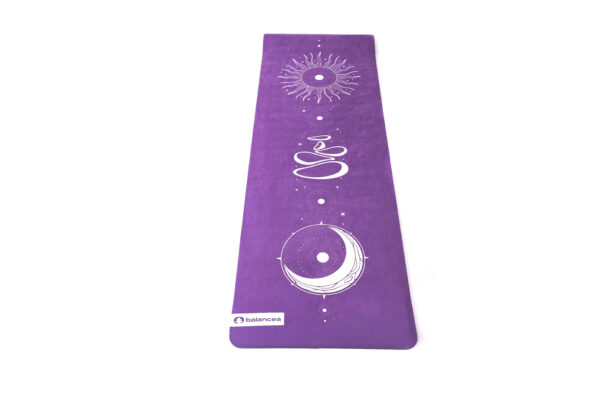Lavender Stone Yoga Mat 5mm Non Slip Suede & TPE - Eco-Friendly Fitness & Exercise Mat for Home Gym, Pilates, Gaiam, Hot Yoga, and Meditation - Lightweight Durable 72 x 24 inch Workout Mat for Women & Men