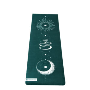Green Stone Yoga Mat 5mm Non Slip Suede & TPE - Eco-Friendly Fitness & Exercise Mat for Home Gym, Pilates, Gaiam, Hot Yoga, and Meditation - Lightweight Durable 72 x 24 inch Workout Mat for Women & Men