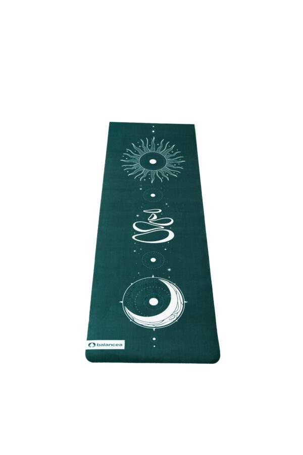 Green Stone Yoga Mat 5mm Non Slip Suede & TPE - Eco-Friendly Fitness & Exercise Mat for Home Gym, Pilates, Gaiam, Hot Yoga, and Meditation - Lightweight Durable 72 x 24 inch Workout Mat for Women & Men