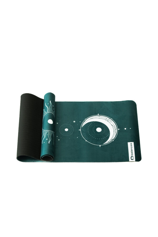 Green Stone Yoga Mat 5mm Non Slip Suede & TPE - Eco-Friendly Fitness & Exercise Mat for Home Gym, Pilates, Gaiam, Hot Yoga, and Meditation - Lightweight Durable 72 x 24 inch Workout Mat for Women & Men - Image 4