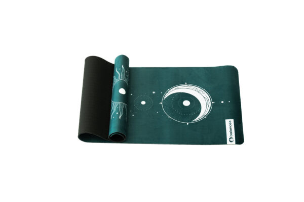 Green Stone Yoga Mat 5mm Non Slip Suede & TPE - Eco-Friendly Fitness & Exercise Mat for Home Gym, Pilates, Gaiam, Hot Yoga, and Meditation - Lightweight Durable 72 x 24 inch Workout Mat for Women & Men - Image 3