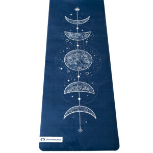 Blue Moon Yoga Mat 5mm Non Slip Suede & TPE - Eco-Friendly Fitness & Exercise Mat for Home Gym, Pilates, Gaiam, Hot Yoga, and Meditation - Lightweight Durable 72 x 24 inch Workout Mat for Women & Men