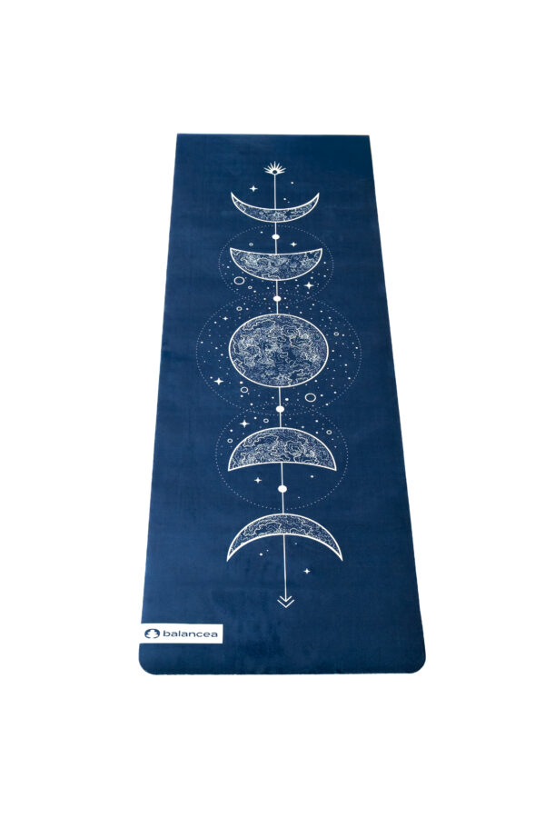 Blue Moon Yoga Mat 5mm Non Slip Suede & TPE - Eco-Friendly Fitness & Exercise Mat for Home Gym, Pilates, Gaiam, Hot Yoga, and Meditation - Lightweight Durable 72 x 24 inch Workout Mat for Women & Men