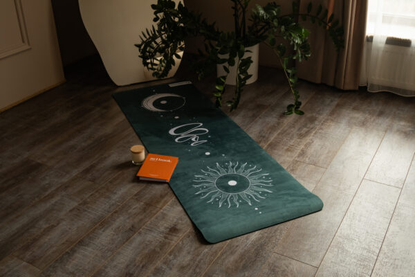 Green Stone Yoga Mat 5mm Non Slip Suede & TPE - Eco-Friendly Fitness & Exercise Mat for Home Gym, Pilates, Gaiam, Hot Yoga, and Meditation - Lightweight Durable 72 x 24 inch Workout Mat for Women & Men - Image 2